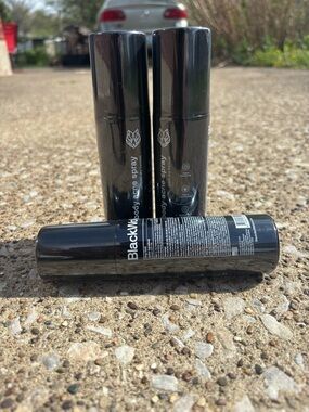Black Wolf Body Acne Spray for Men and women Sleek Black Can
